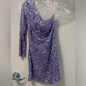 Sherri hill size 8 lilac sequence dress